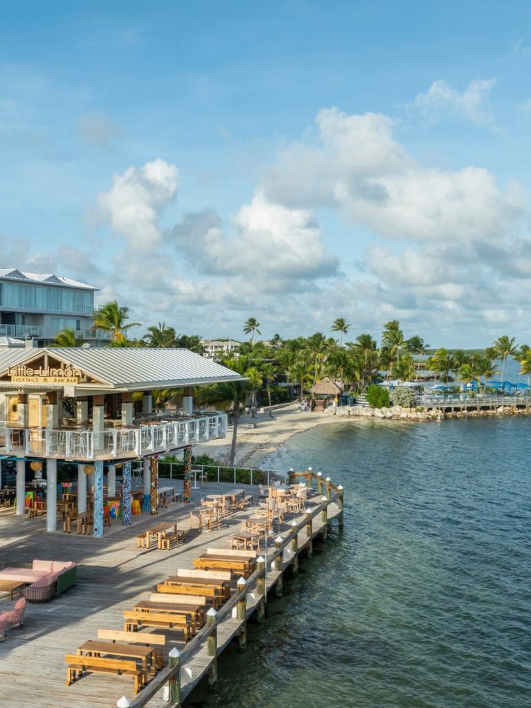 A wide shot view of Three Waters in Islamorada.