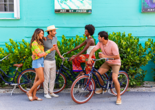 Folks on a bike 