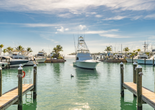 Large Commercial Fishing Charter Boat Entering Marina