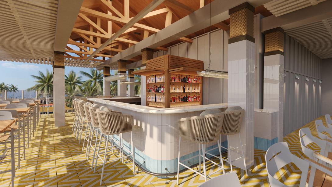 A rendering of the new Little Lemon at Three Waters Resort & Marina